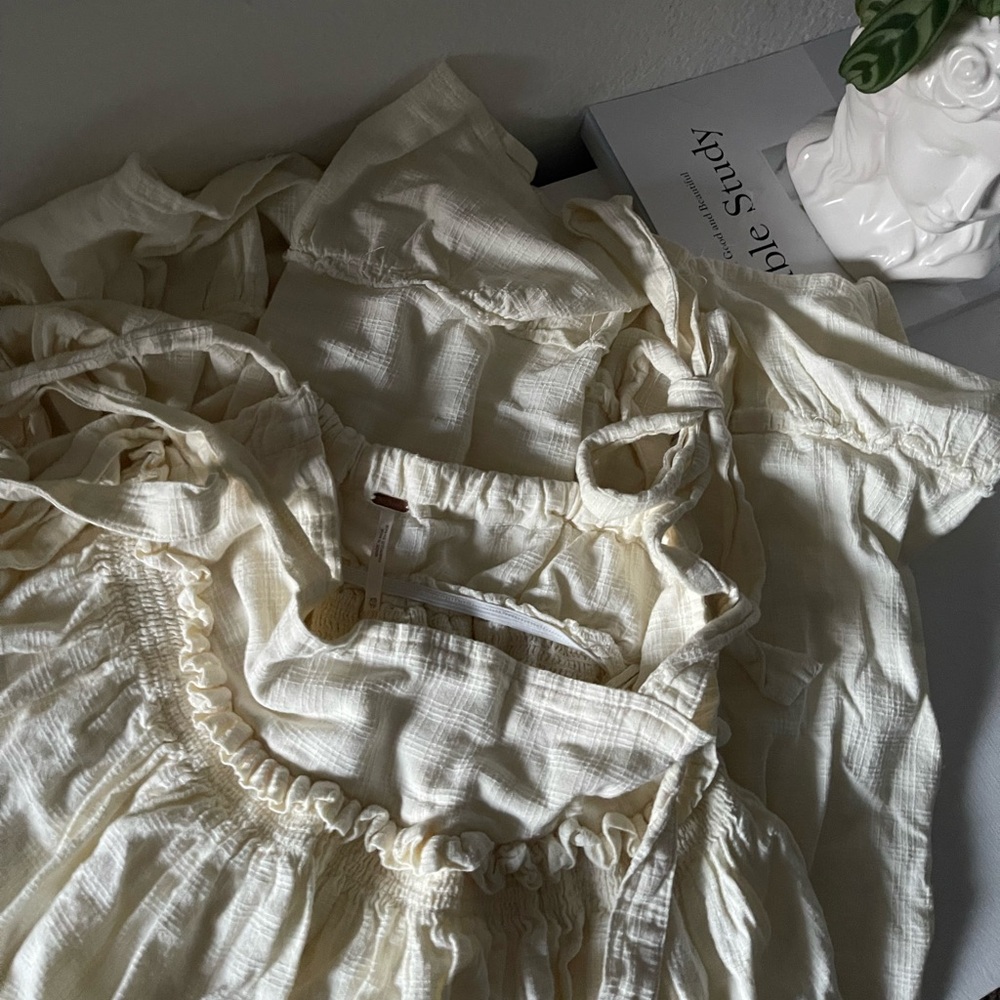 FP Cottage Core Linen Dress